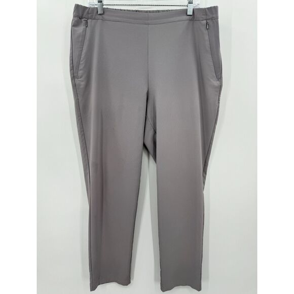 ROHAN Gray Tapered High Rise Trouser Slacks Size 16S Short - Picture 1 of 6